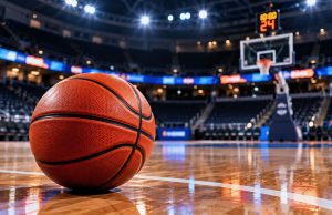 NBA ve FIBA, EuroLeague’in ret kararına rağmen Avrupa ligi planını sürdürüyor Basketbol topu ve potanın bulunduğu spor salonu